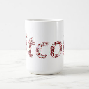 Caneca De Café Gráficos de wordart com logotipo Bitmoney