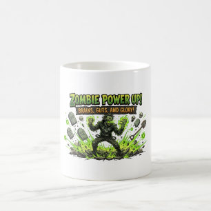 Caneca De Café Gráficos de Zumbi com Poder para Jogadores