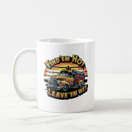 Caneca De Café Gráficos Divertidos de Caminhão de Bombeiros Vinta