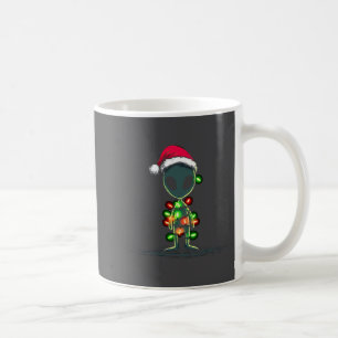 Caneca De Café Gráficos Divertidos de Natal de Alien Luzes Amante