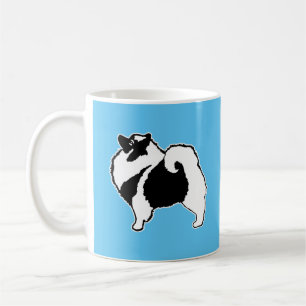 Caneca De Café Gráficos Keeshond - Arte de Cachorro Original