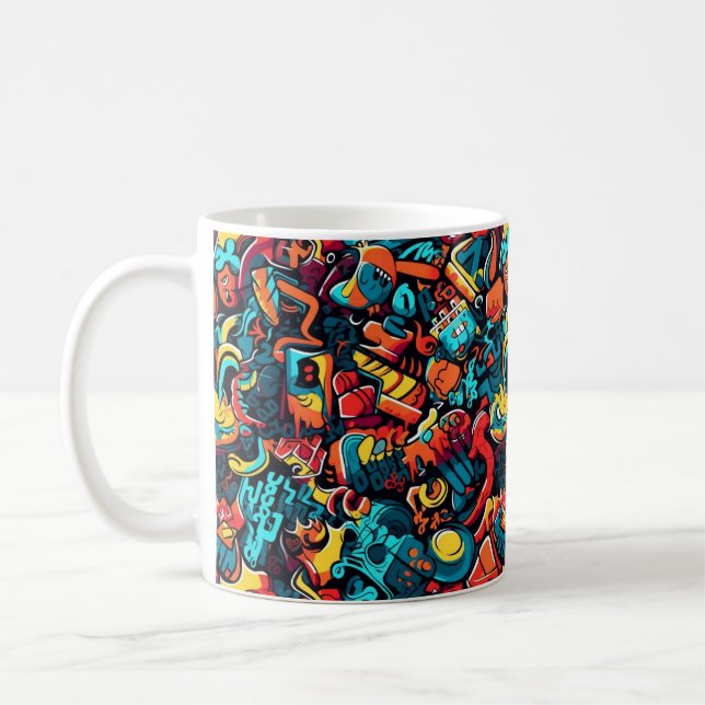 Caneca De Café Grafite Art Coffee Mug (Esquerda)