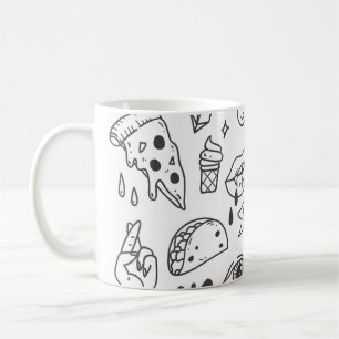 Caneca De Café Grafite Bonito: Conjunto de Artes de Porte.