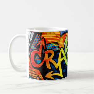Caneca De Café Grafite Bricks: Abstrato urbano