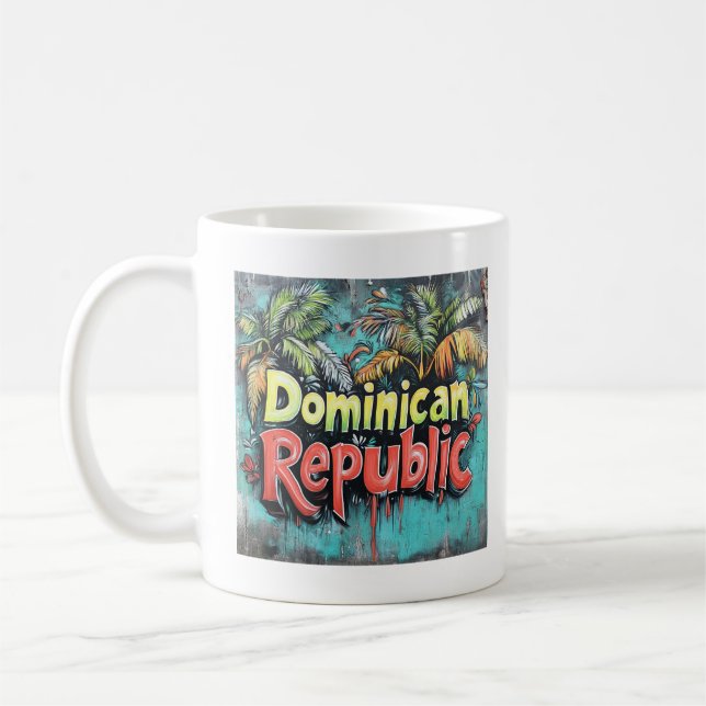 Caneca De Café Grafite da República Dominicana: Island Street Art (Esquerda)