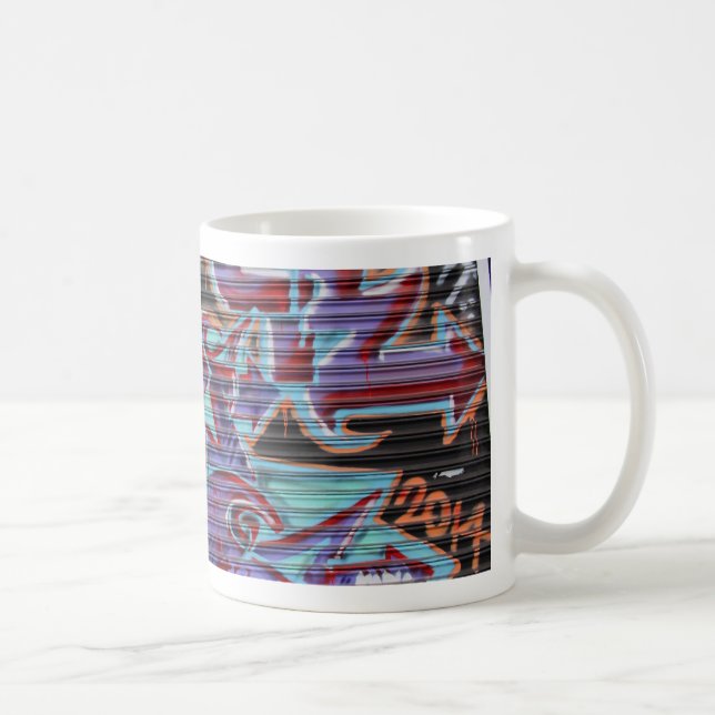 Caneca De Café Grafite Roxo na Persiana (Direita)