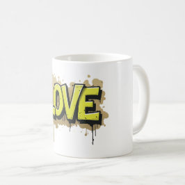 Caneca De Café Grafite Urban Love Bloom