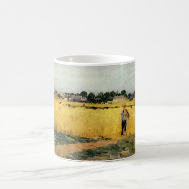 Caneca De Café Grain Field (por Berthe Morisot) (Centro)