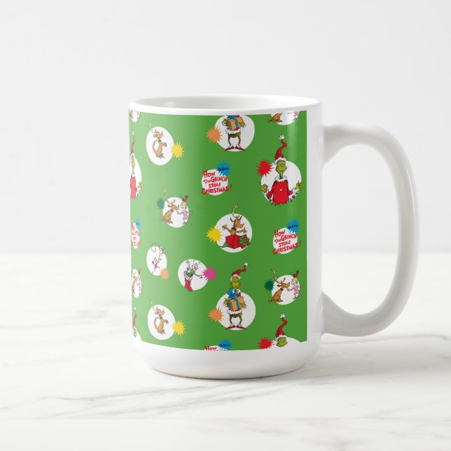 Caneca De Café Gralha | Padrão de pontos de Natal (Direita)