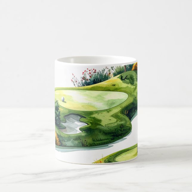 Caneca De Café Grama de Putting de Golfe (Centro)