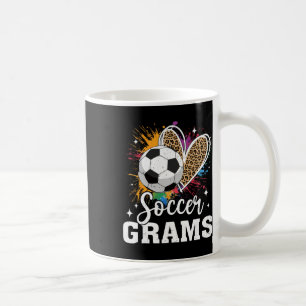 Caneca De Café Gramas de Futebol Coração de Leopardo de Futebol