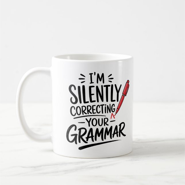 Caneca De Café Gramática Divertida (Esquerda)