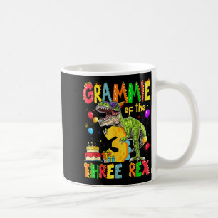 Caneca De Café Gramímio Do Dinossauro Rex aniversário de 3 anos