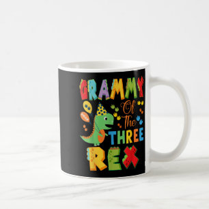 Caneca De Café Grammy Do Dinossauro De Três aniversário de 3 anos