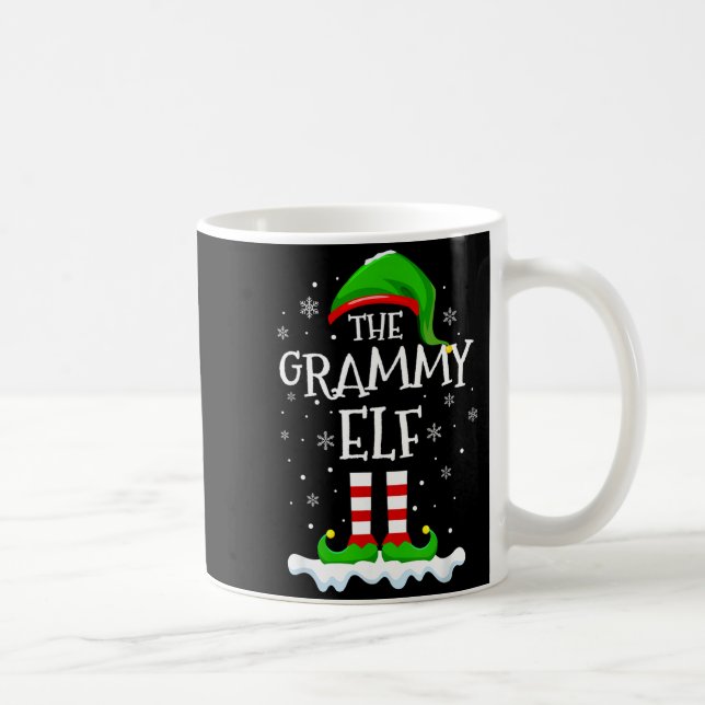 Caneca De Café Grammy Elf Squad Xmas Family Matching Group Christ (Direita)