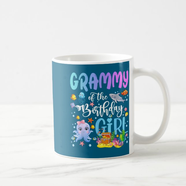 Caneca De Café Grammy Of The Birthday Girl Sea Fish Ocean Aquariu (Direita)
