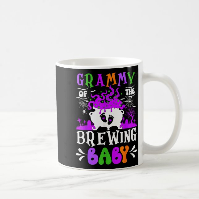 Caneca De Café Grammy Of The Brewing Baby Grandma To Be Halloween (Direita)