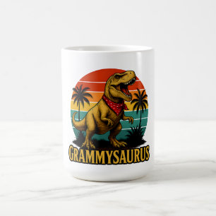 Caneca De Café Grammysaurus T Rex Dinosaur Dia de as mães