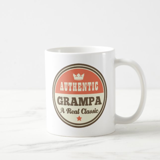 Caneca De Café Grampa autêntico um clássico real (Direita)