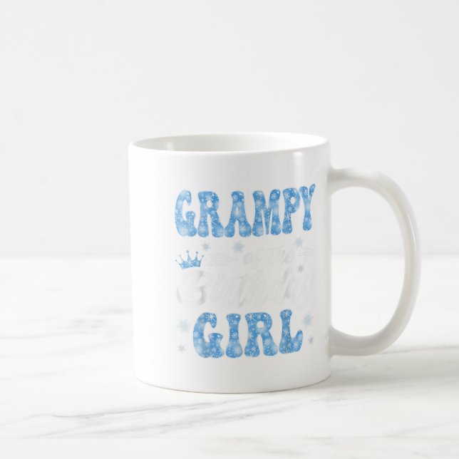Caneca De Café Grampy Of The Birthday Girl Snowflakes Winter Chri (Direita)
