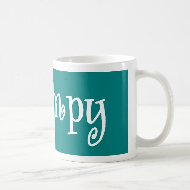 Caneca De Café Grampy Teal E White (Direita)