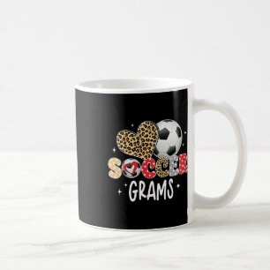 Caneca De Café Grams de Futebol Coração de Leopardo Fofo Amor Jog