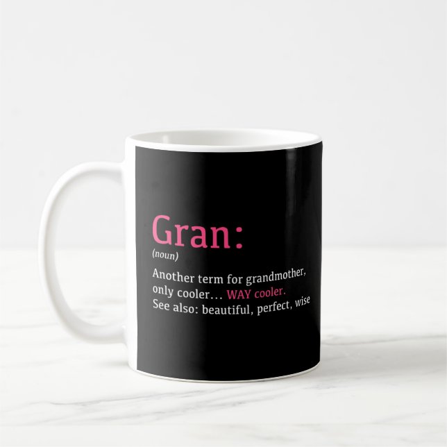 Caneca De Café Gran Funny Definition Noun Outro Termo (Esquerda)