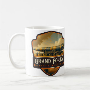 Caneca De Café Grand Forks, Dakota do Norte   Vintage
