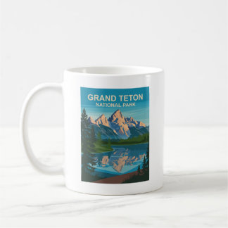Caneca De Café Grand Teton National Park Landscape Viagem Art