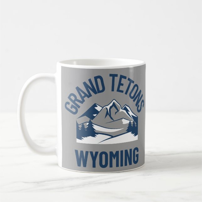 Caneca De Café Grand Tetons Wyoming (Esquerda)