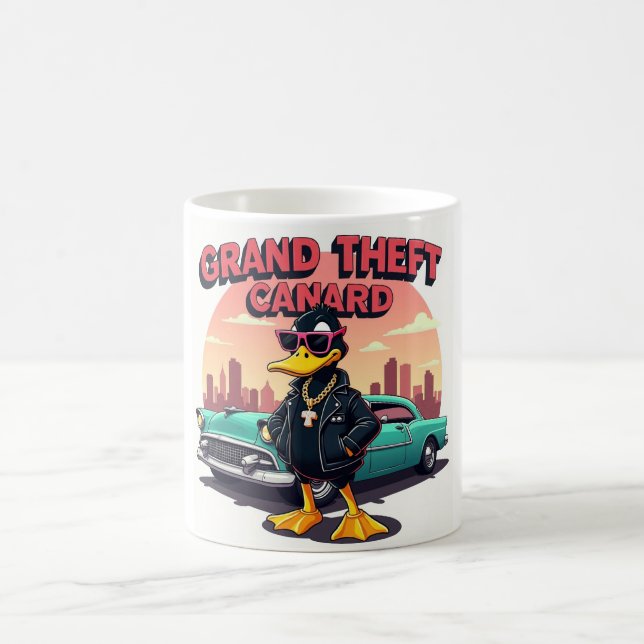Caneca De Café Grand Theft Canard – Le canard rebelle du gaming (Centro)