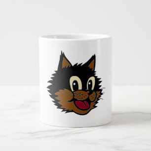CANECA DE CAFÉ GRANDE 12 GOLAS NEGRAS E GATOS MARAVILHOSOS