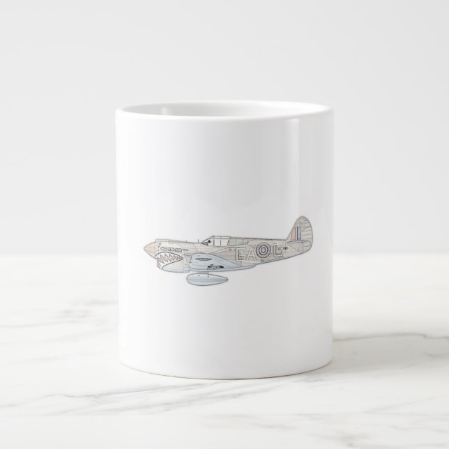 Caneca De Café Grande 1942 Curtiss P40E (Frente)