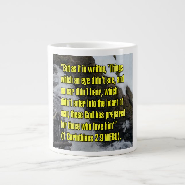 Caneca De Café Grande 1 Corinthians 2:9 WEBU Mug (Frente)