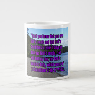 Caneca De Café Grande 1 Corinthians 3:16-17 WEBU Mug