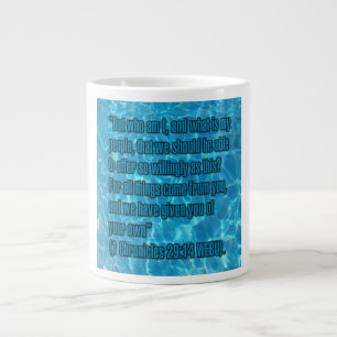 Caneca De Café Grande 1 Crônicas 29:14 WEBU Mug