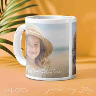 Caneca De Café Grande 1 Foto Completa e Texto - Mesma Foto em Ambos os L