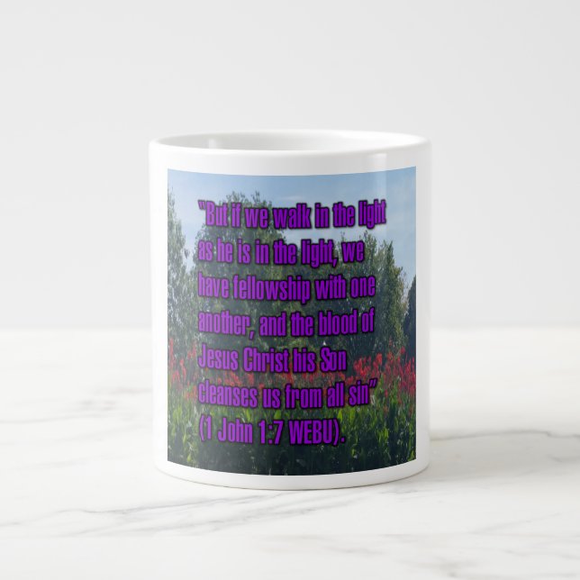 Caneca De Café Grande 1 John 1:7 WEBU Mug (Frente)