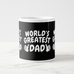 Caneca De Café Grande 1 pai Camisa Número 1 pai Melhor pai do mundo
