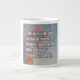 Caneca De Café Grande 1 Timothy 3:11 WEBU Mug
