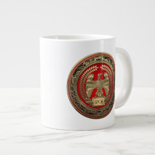 Caneca De Café Grande [200] Águia Imperial Romana Dourada