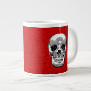 Caneca De Café Grande [200] Crânio humano prateado