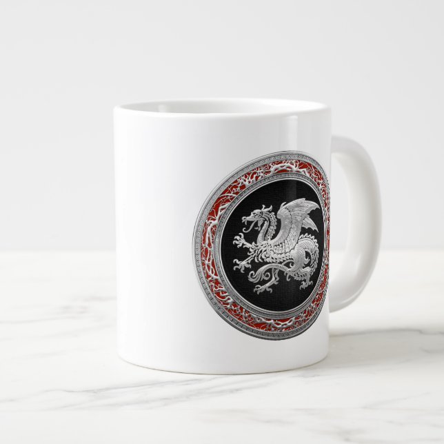 Caneca De Café Grande [200] Dragão islandês, Landvæ ttir [Prata] (Frente Esquerda)
