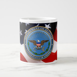 Caneca De Café Grande [200] Emblem [3D] do Departamento de Defesa dos EU