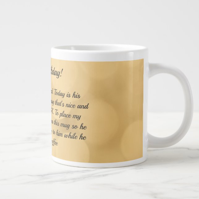 Caneca De Café Grande 20 oz Grammy Birthday Mug (Direita)