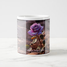 20oz Mug com poema 'Mauve Desert Rosa' por EAT