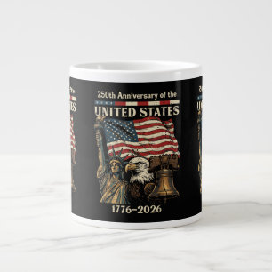 Caneca De Café Grande 250º Aniversário dos Estados Unidos 250 Anos 4º de