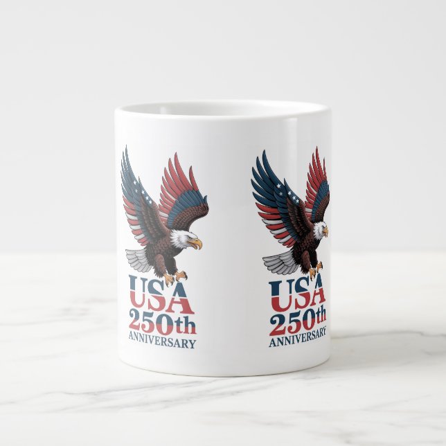 Caneca De Café Grande 250º Aniversário dos EUA (Frente)