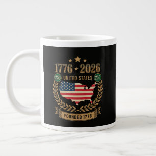 Caneca De Café Grande 250º Aniversário Estados Unidos da América 250 EUA