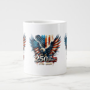 Caneca De Café Grande 250 Anos Aniversário da América 250º Independência